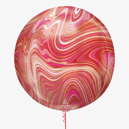 Red Marblez Orbz Foil Balloon