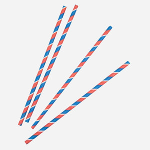 Red, White and Blue Paper Straws - 30 Pack
