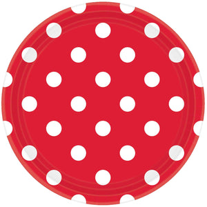 Apple Red Dots Paper Plates (8 pack)
