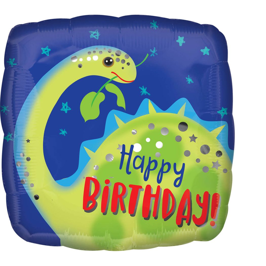 Happy Birthday Brontosaurus Standard HX Foil Balloons