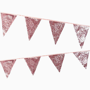 Luxe Pink Glitter Bunting