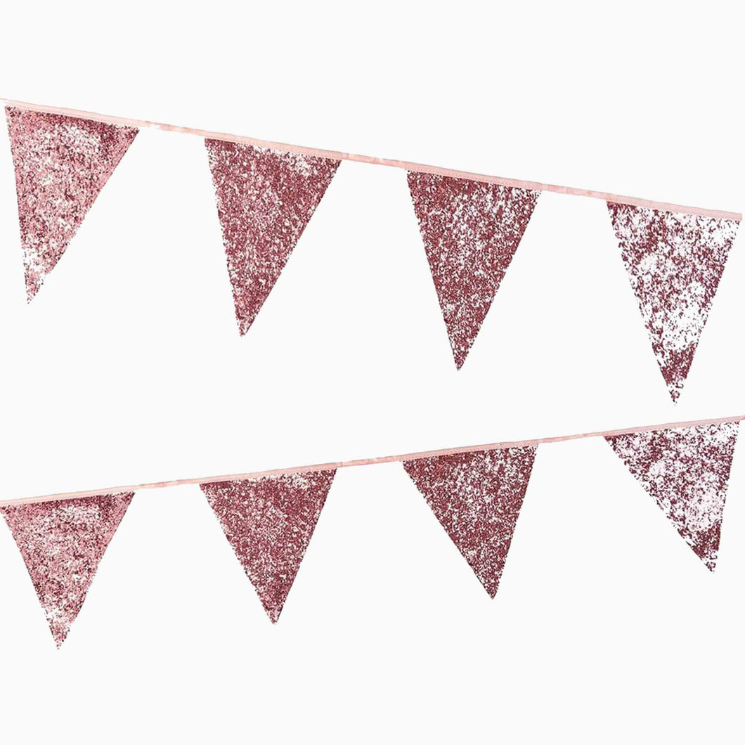 Luxe Pink Glitter Bunting