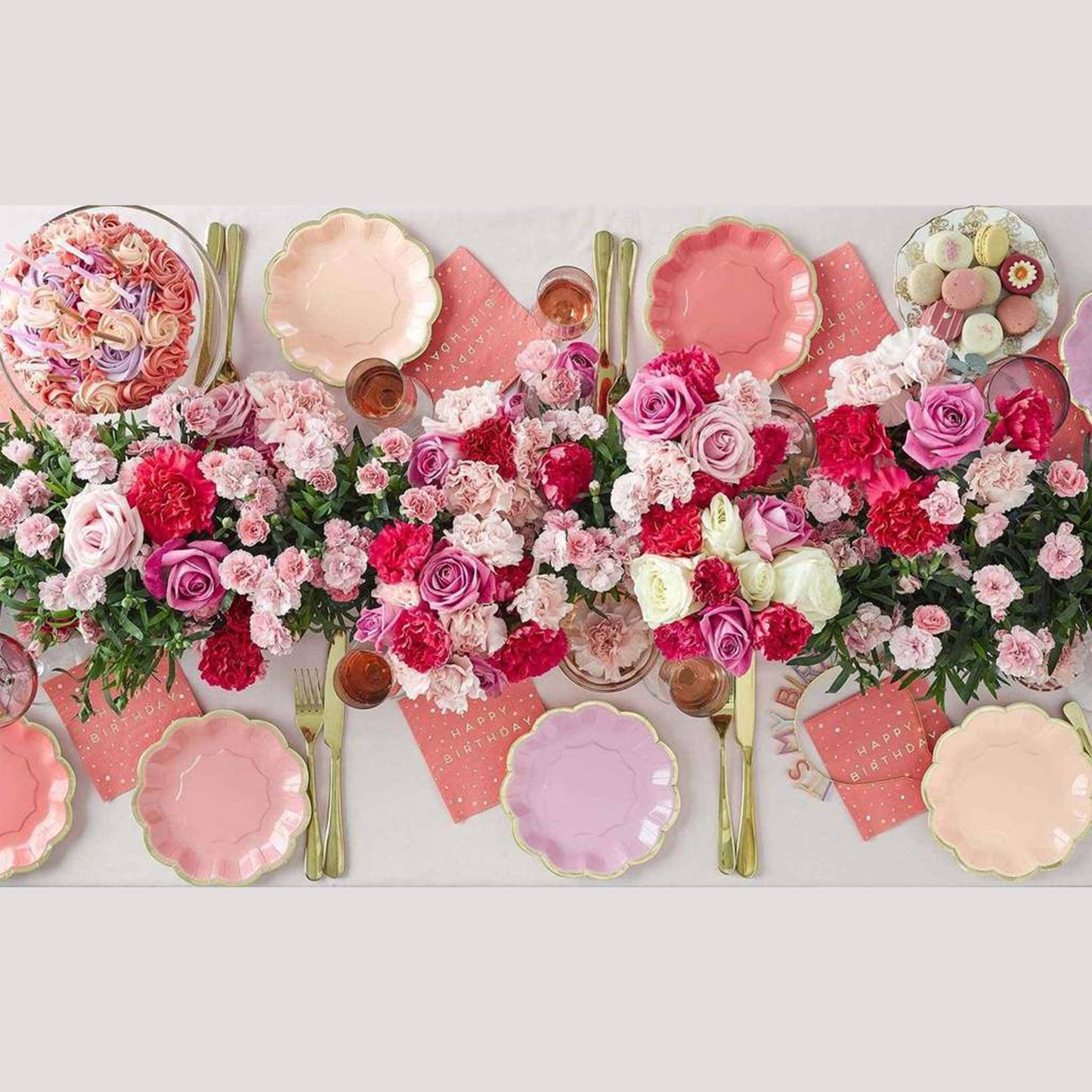 Rose Cake Shaped Napkins