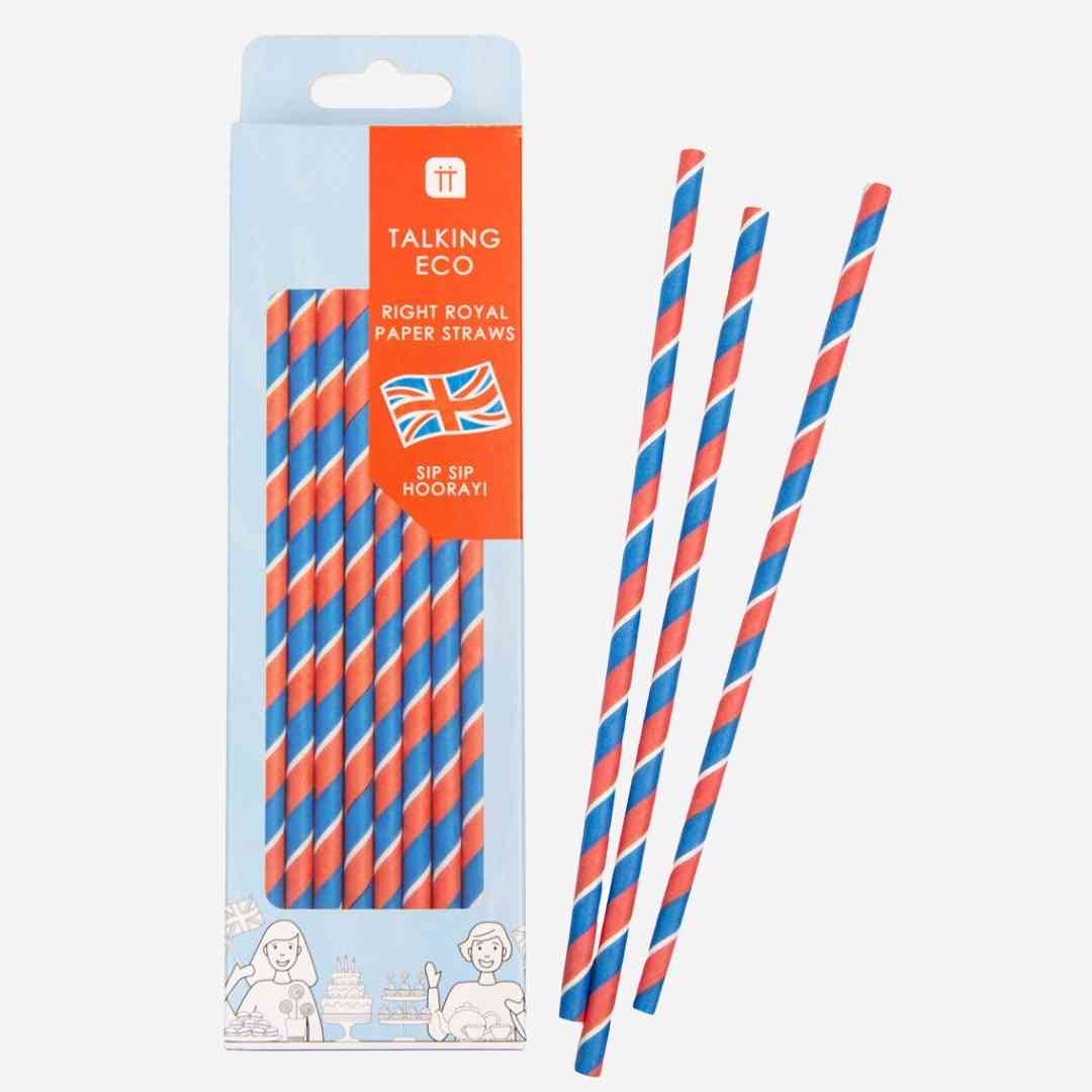 Red, White and Blue Paper Straws - 30 Pack