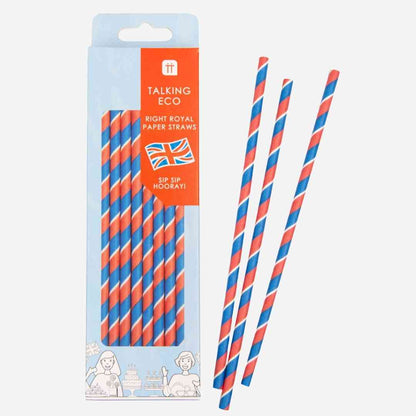 Red, White and Blue Paper Straws - 30 Pack