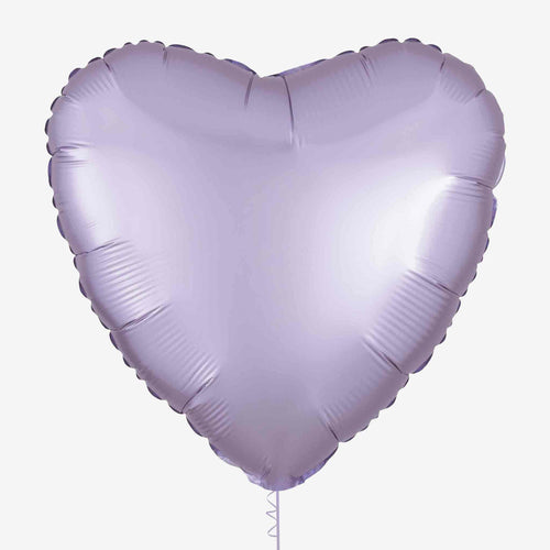 Satin Lilac Heart Inflated Foil Balloon