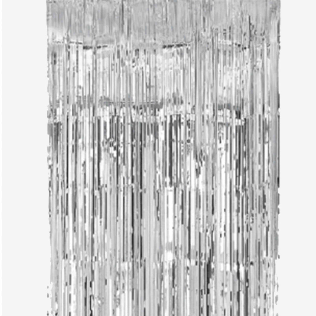 Silver Metallic Door Curtains