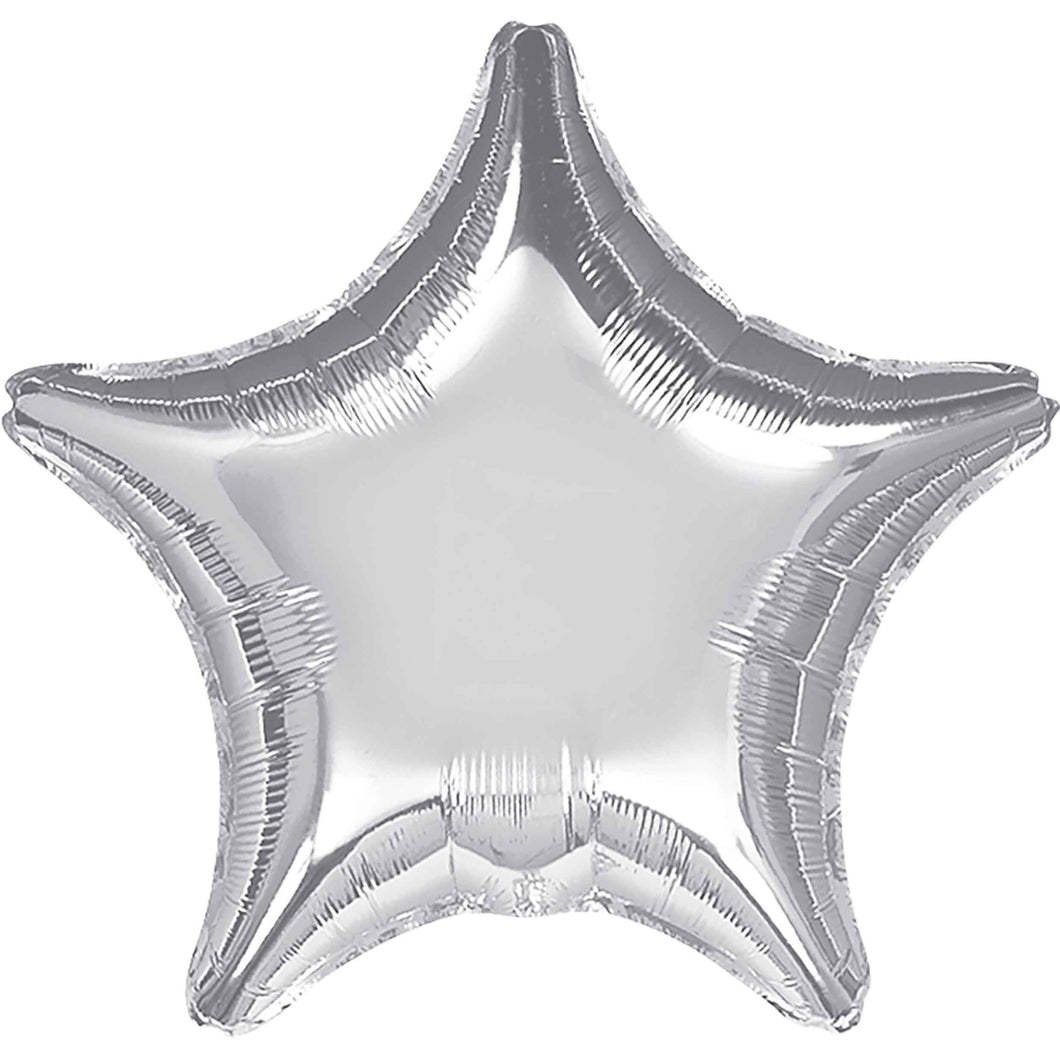 Silver Star Foil Balloon