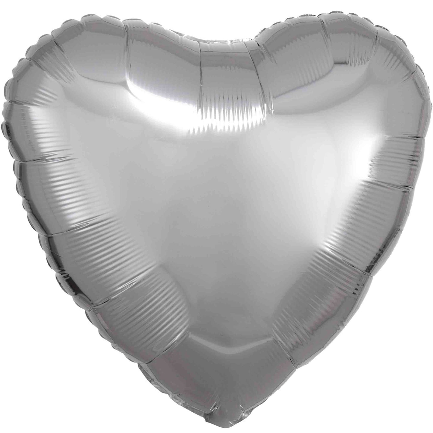 Silver Heart Inflated Foil Balloon