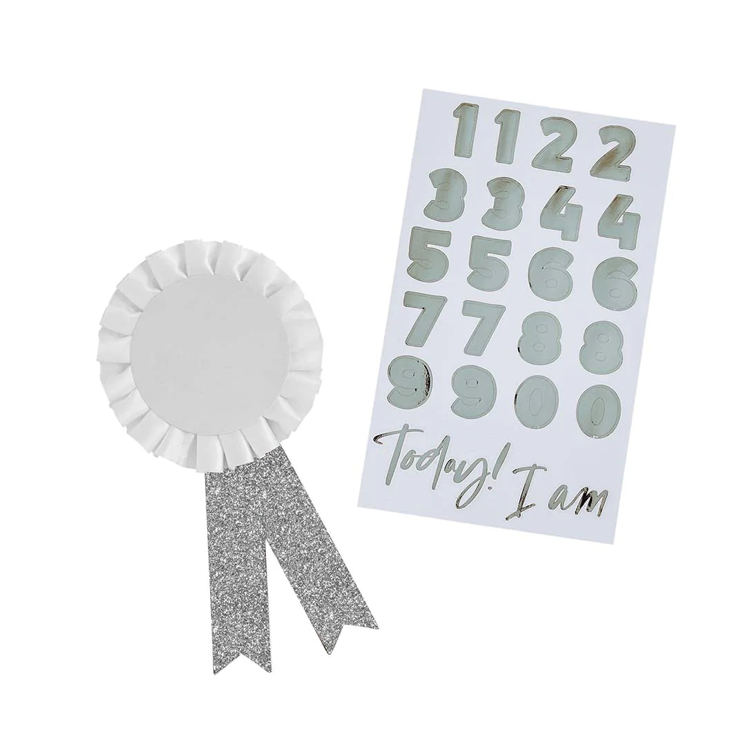 Silver Milestone Birthday Badge