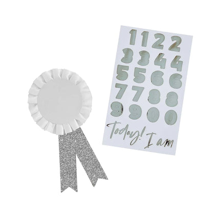 Silver Milestone Birthday Badge
