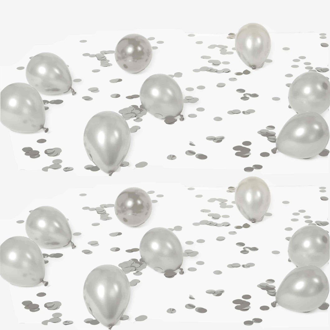 12 Mini Balloons Silver