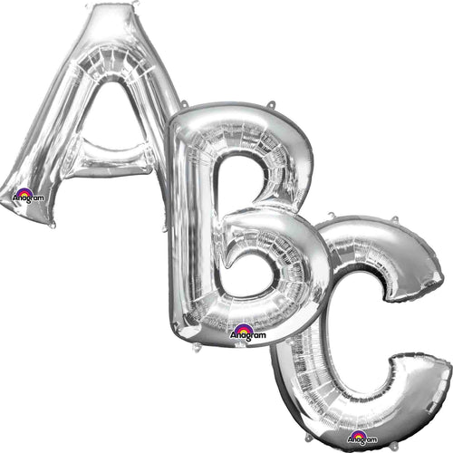 Large Silver Letter Balloons 34