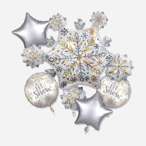 Shining Snow Foil Balloon Bouquet