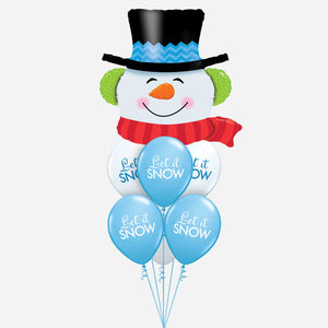 Snowman Inflated Balloon Bouquet
