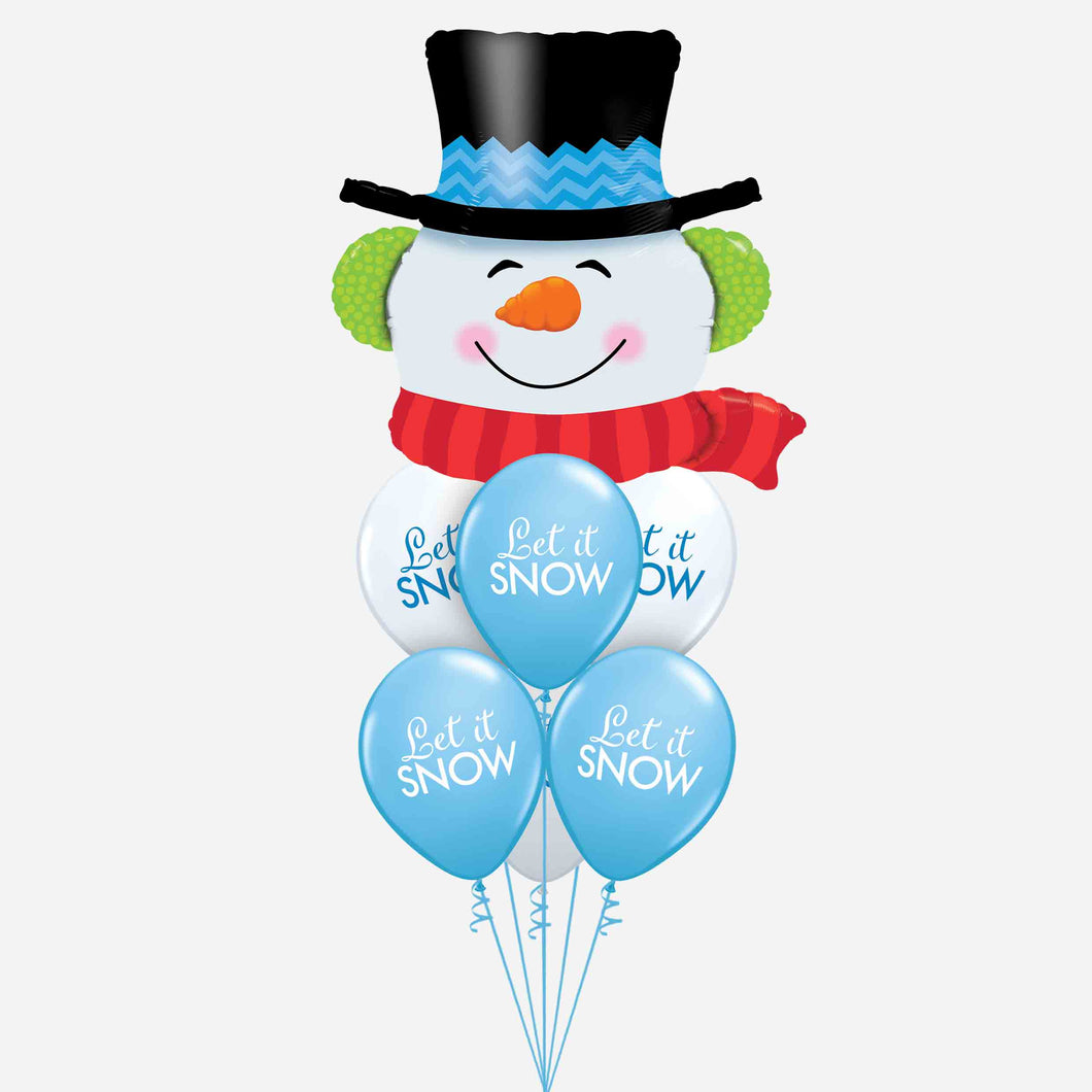 Snowman Inflated Balloon Bouquet