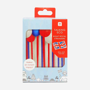 Royal Red, White and Blue Paper Streamers