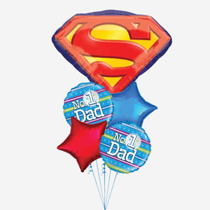 Superman Dad  Balloon Bouquet