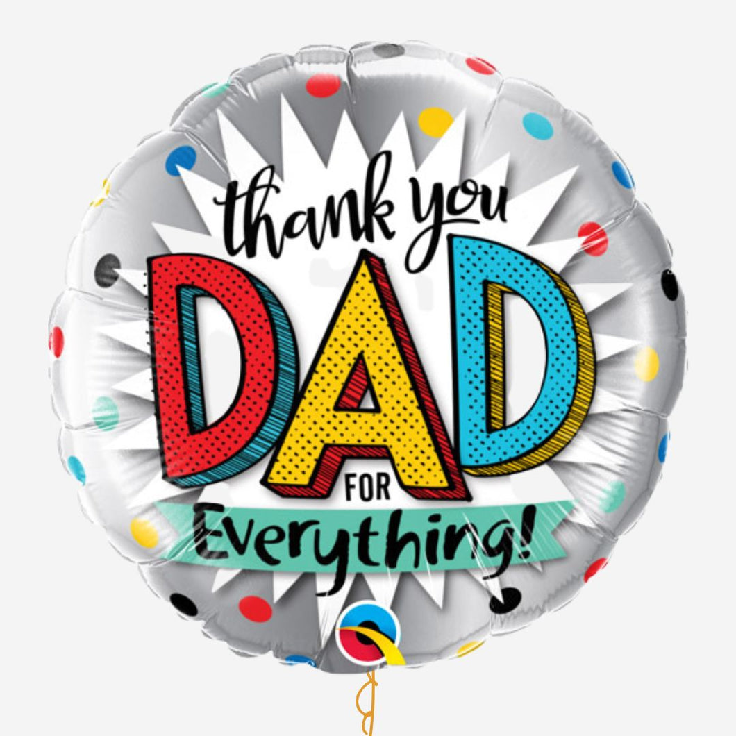 Thank you Dad for Everything Inflated Foil Balloon