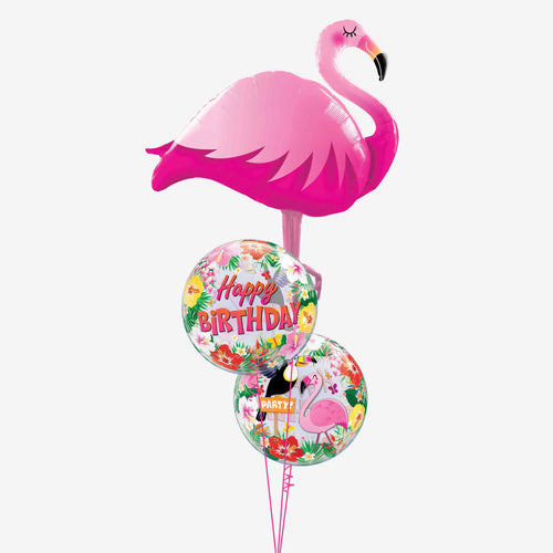 Pink Flamingo Birthday Balloon Bouquet