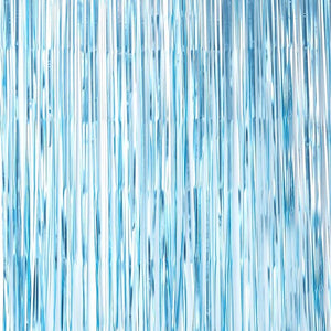 Matt Blue Fringe Curtain Backdrop