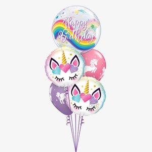 Bubble Unicorn Balloon Bouquet