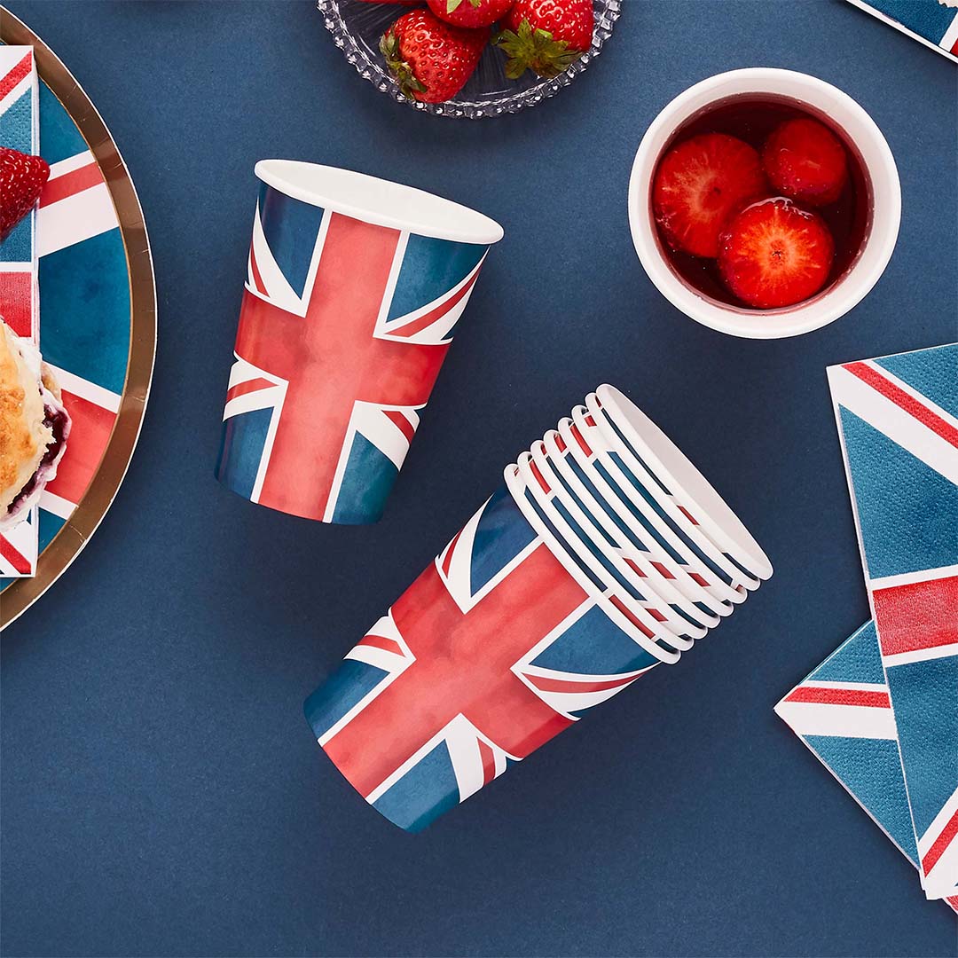 Union Jack Paper Cups