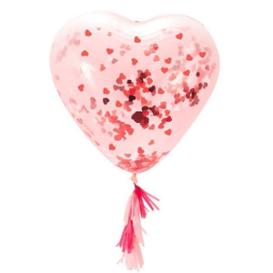 Giant Heart Inflated Shaped Confetti Balloon